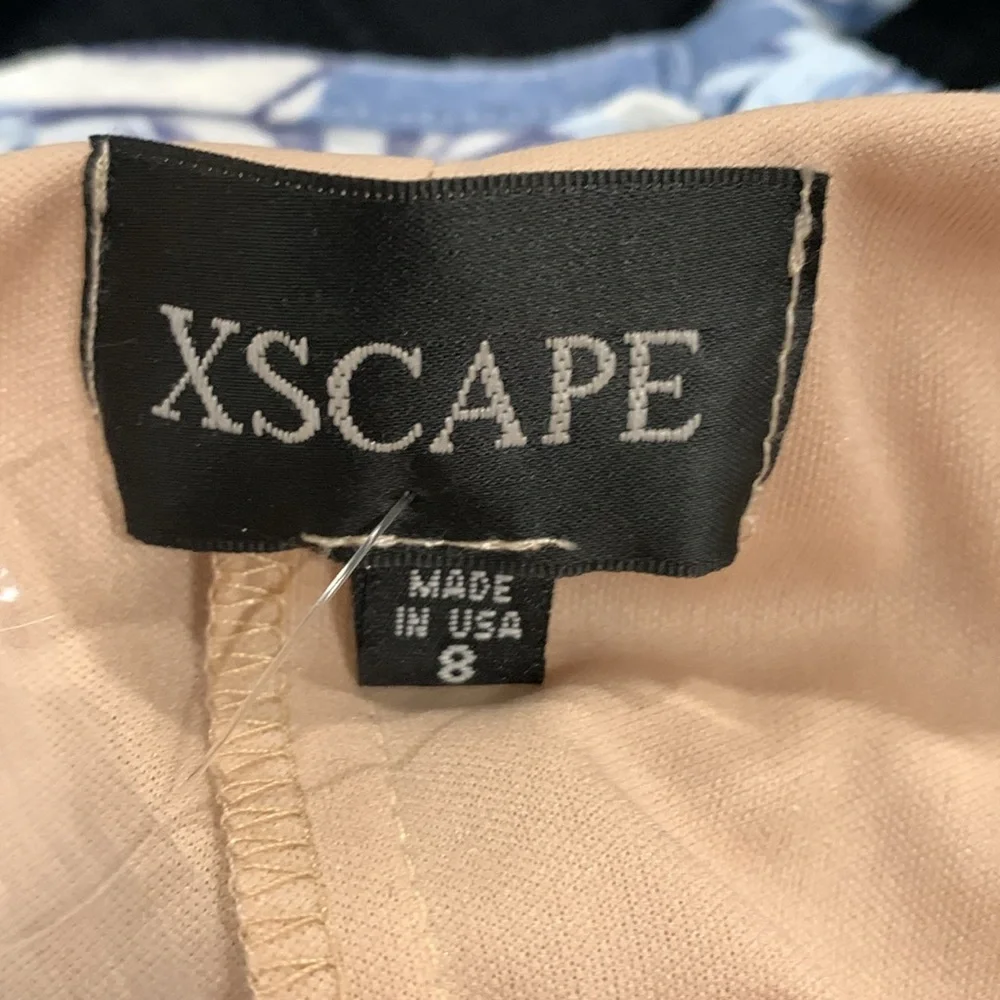 NWT XScape Elegant Tan Evening Dress - Size 8